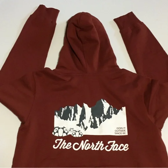 The North Face Pullover Hoodie Hooded Sweatshirt Sweater Mens Sz M Red New NWT - Picture 7 of 10
